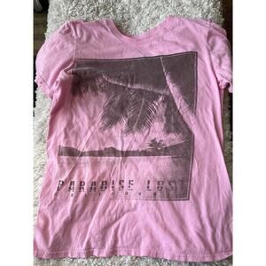 Rebels & Nomads Sz. S Adult “ Paradise Lost” Pink Tee. Cute, Fun